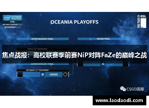 焦点战报：高校联赛季前赛NiP对阵FaZe的巅峰之战